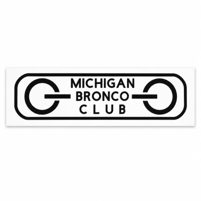 Michigan Bronco Club logo sticker photo